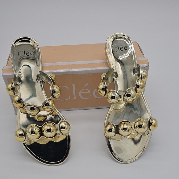 Gold Women's Sandals - Picture 2 of 8